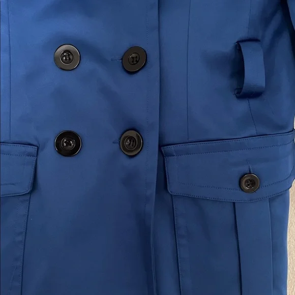 Lisa International Jacket Collared Double Breasted Pockets Belt Lined Size M - Picture 5 of 13